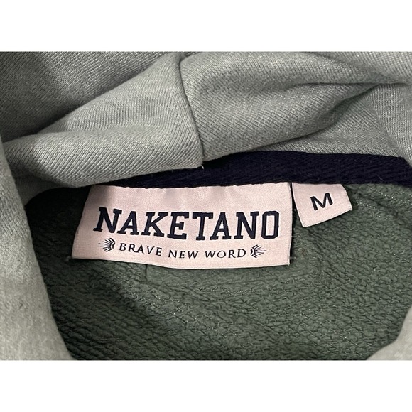Naketano Brave New World Women's Size M Pullover Hoodie Jacket Green - Picture 2 of 7